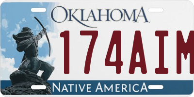 OK license plate 174AIM