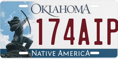 OK license plate 174AIP