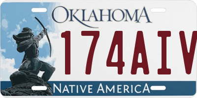 OK license plate 174AIV
