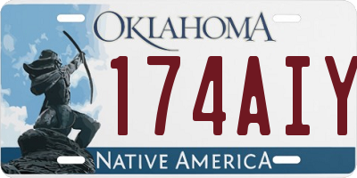 OK license plate 174AIY