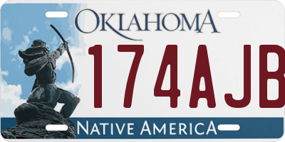 OK license plate 174AJB
