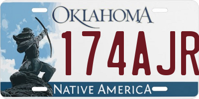OK license plate 174AJR