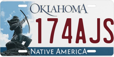 OK license plate 174AJS