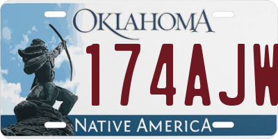 OK license plate 174AJW