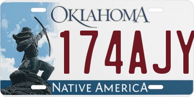 OK license plate 174AJY