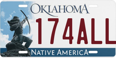 OK license plate 174ALL