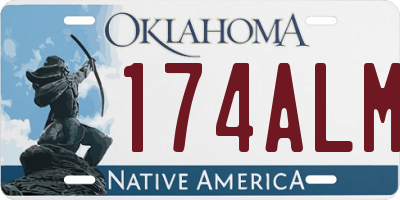 OK license plate 174ALM