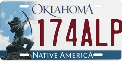 OK license plate 174ALP