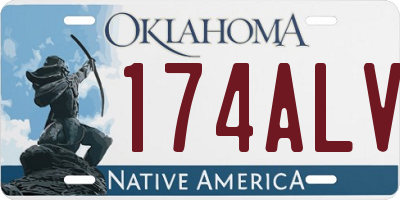 OK license plate 174ALV