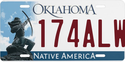 OK license plate 174ALW