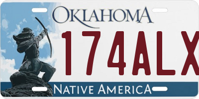 OK license plate 174ALX
