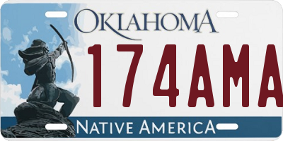 OK license plate 174AMA