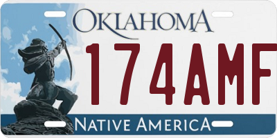 OK license plate 174AMF