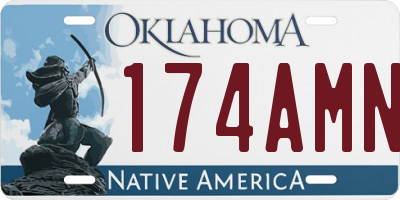 OK license plate 174AMN