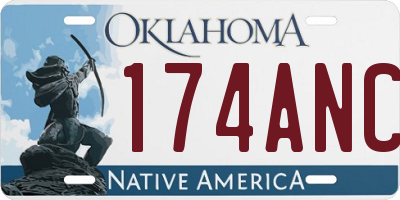 OK license plate 174ANC