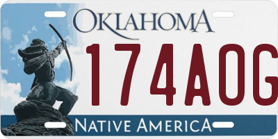 OK license plate 174AOG