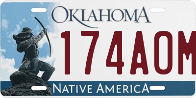 OK license plate 174AOM