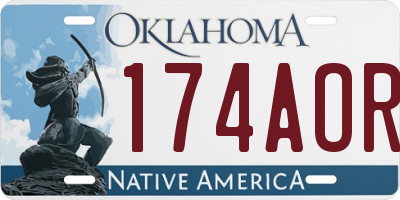 OK license plate 174AOR