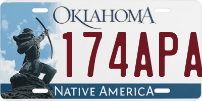 OK license plate 174APA