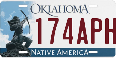 OK license plate 174APH