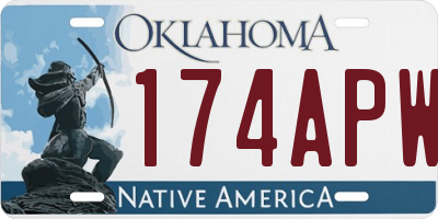 OK license plate 174APW