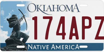 OK license plate 174APZ