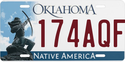 OK license plate 174AQF