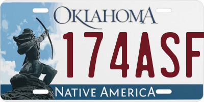 OK license plate 174ASF