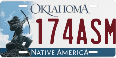 OK license plate 174ASM