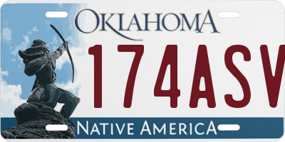OK license plate 174ASV