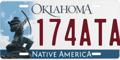 OK license plate 174ATA