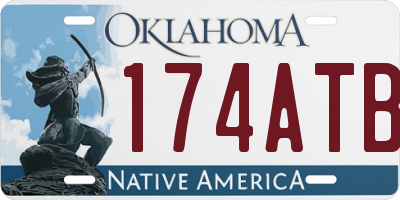OK license plate 174ATB