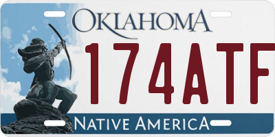 OK license plate 174ATF