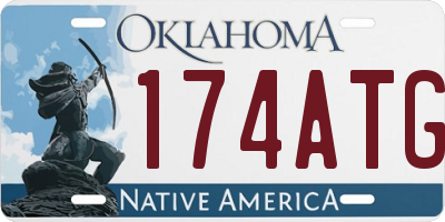 OK license plate 174ATG