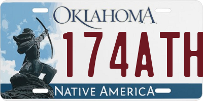 OK license plate 174ATH