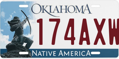 OK license plate 174AXW