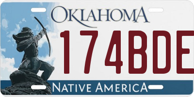 OK license plate 174BDE