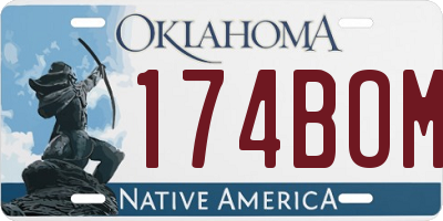 OK license plate 174BOM