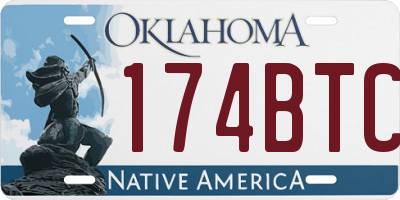 OK license plate 174BTC