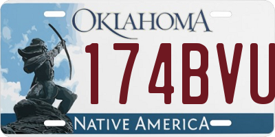 OK license plate 174BVU
