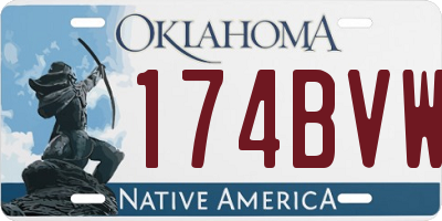 OK license plate 174BVW