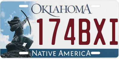 OK license plate 174BXI
