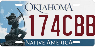 OK license plate 174CBB