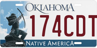 OK license plate 174CDT