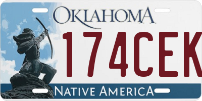 OK license plate 174CEK