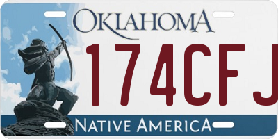 OK license plate 174CFJ