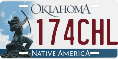 OK license plate 174CHL