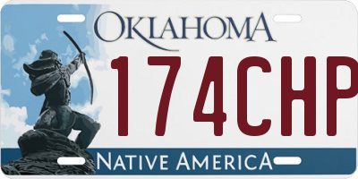 OK license plate 174CHP