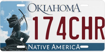 OK license plate 174CHR
