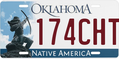 OK license plate 174CHT